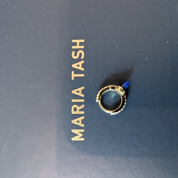**Brand New** Maria Tash Lapis Single Short Spike Diamond Eternity Hoop Earring - Picture 4 of 7